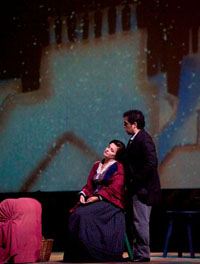 La Bohème al Festival Puccini 2009 con Cristina Barbieri nel ruolo di Mimì e Gianluca Terranova nel ruolo di Rodolfo