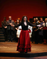 Julia Gestseva nei panni di Carmen al Teatro Comunale di Piacenza