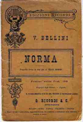 Trama e libretto dell'opera Norma di Vincenzo Bellini