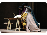da sinistra Andrea Porta (Il barone di Kelbar), Guido Loconsolo (Il cavaliere di Belfiore), Paolo Bordogna (Il signor La Rocca)
 - Un Giorno di Regno di Giuseppe Verdi - Teatro Regio di Parma 2010