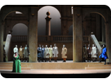 Atto II, a sinistra Anna Caterina Antonacci (La marchesa del Poggio), a destra Guido Loconsolo (Il cavaliere di Belfiore)
 - Un Giorno di Regno di Giuseppe Verdi - Teatro Regio di Parma 2010