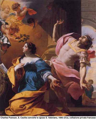 S. Cecilia converte lo sposo S. Valeriano di Charles Poerson - 1640 circa - collezione privata francese